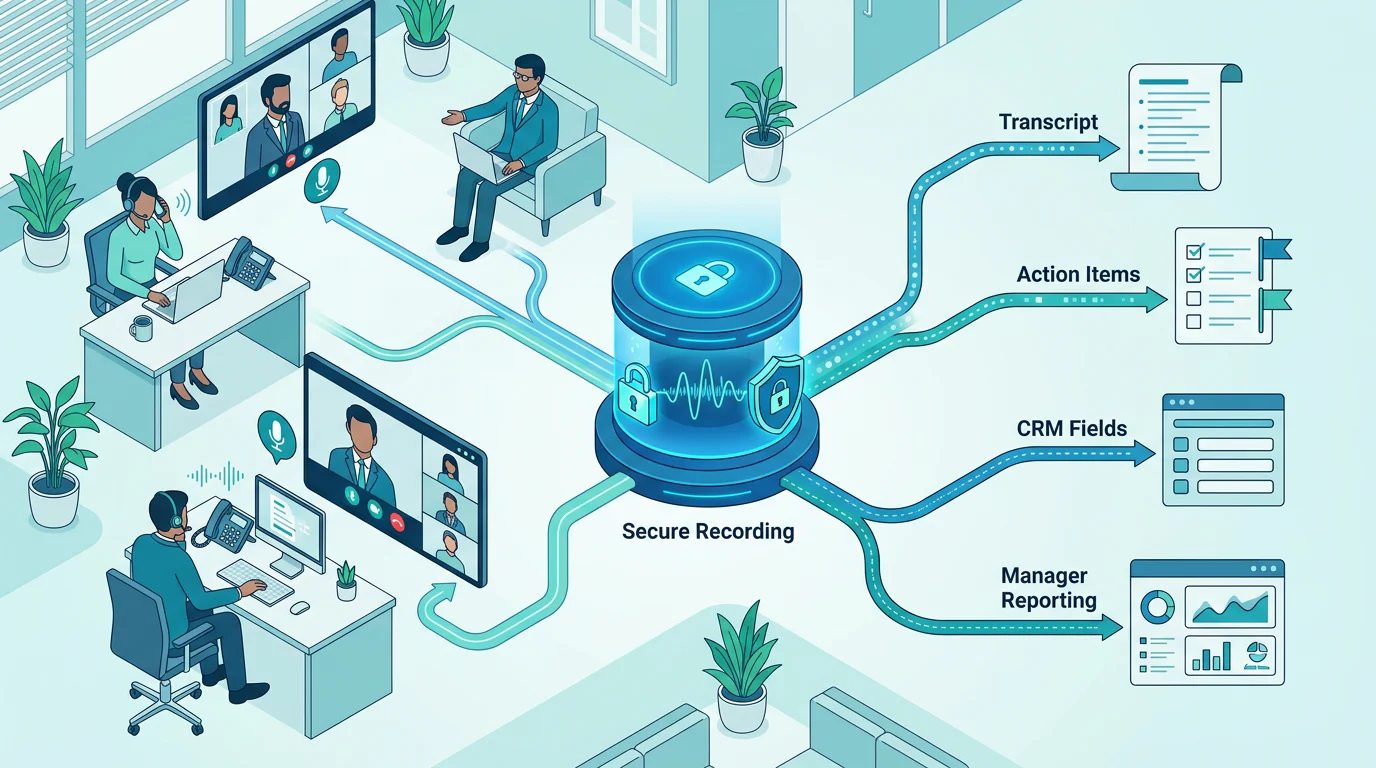 Call capture flowing into structured follow-up