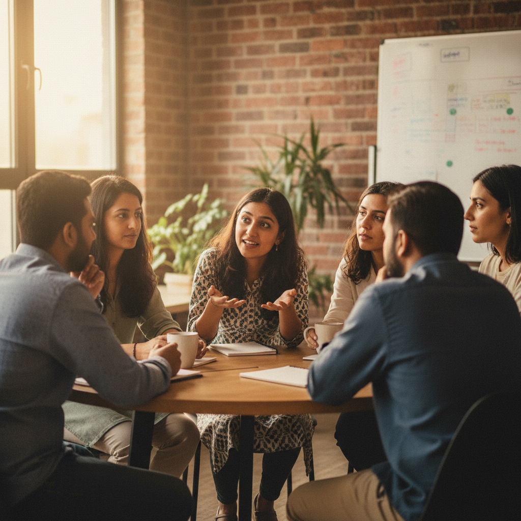 Facilitated founder cohort discussion