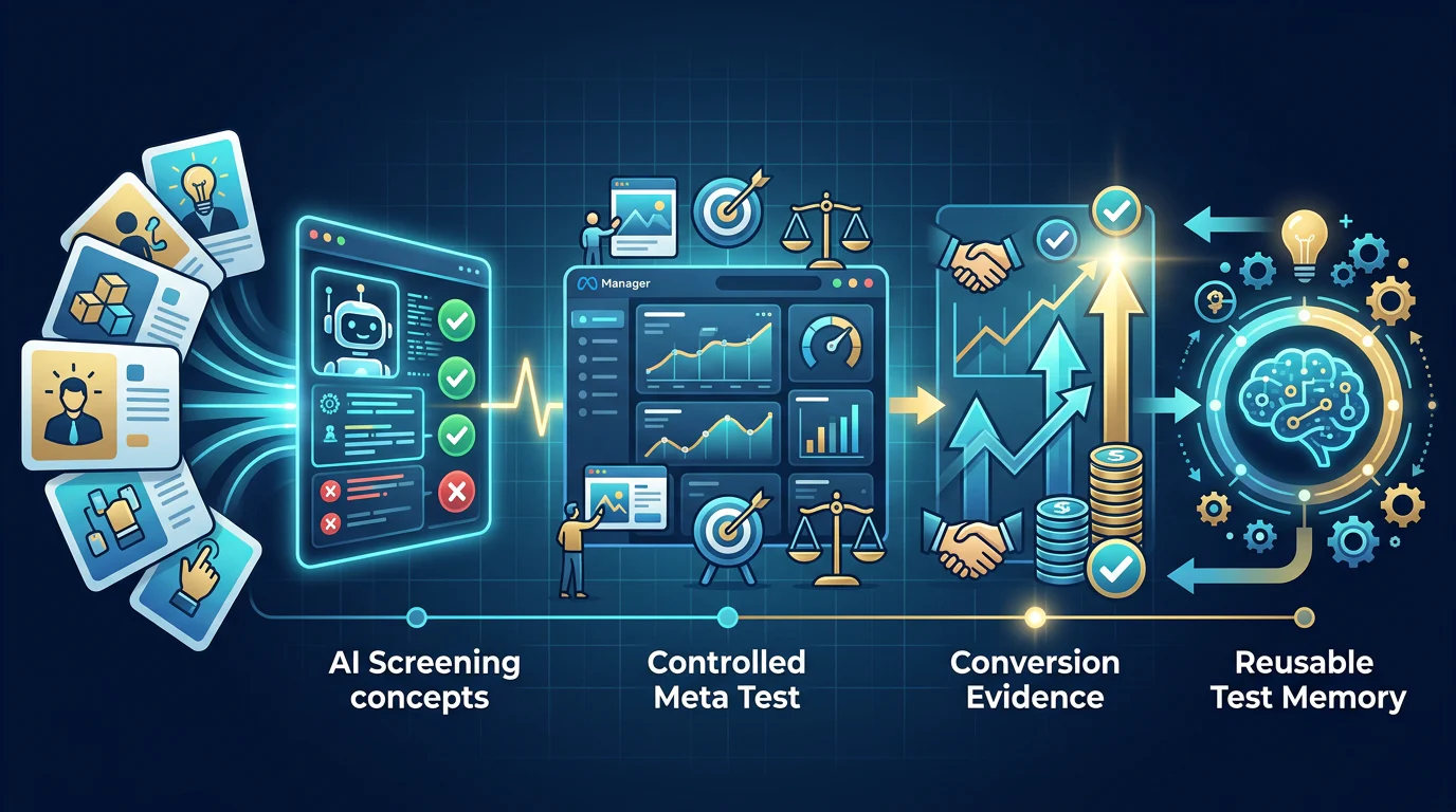 Decision flow from AI screening to in-market evidence