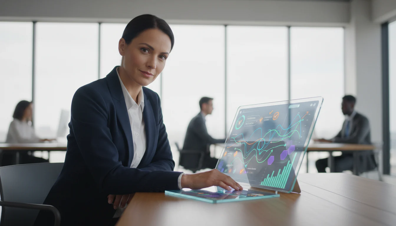 Sales manager reviewing call quality signals