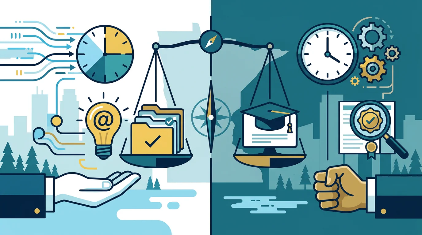 Minnesota's 12-Hour Test, Learning Shop USA vs Investigative Academy
