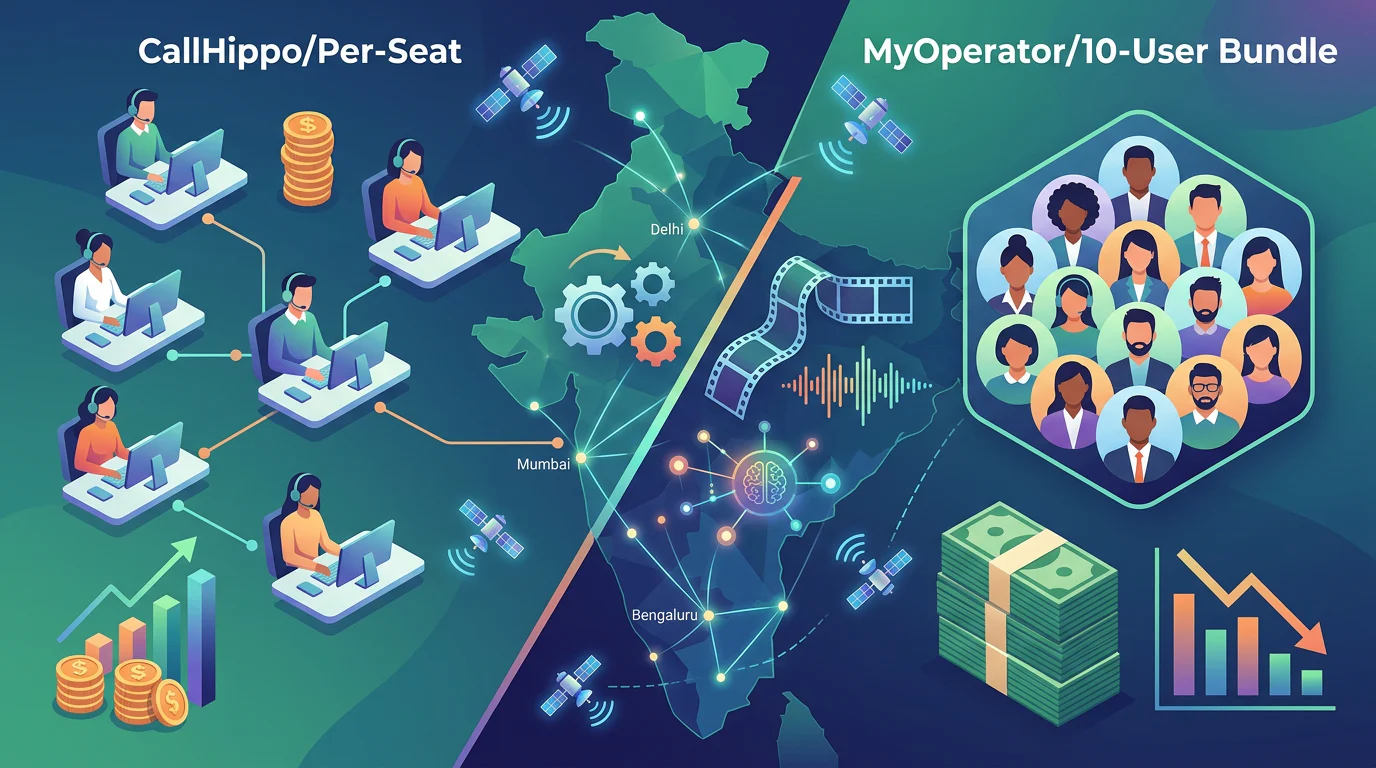 CallHippo vs MyOperator: India Per-Seat or 10-User Calling?