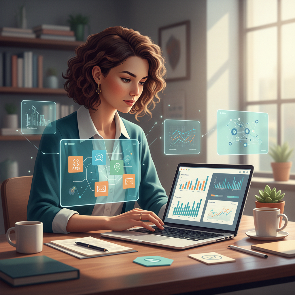 Agency analyst testing AI visibility workspaces