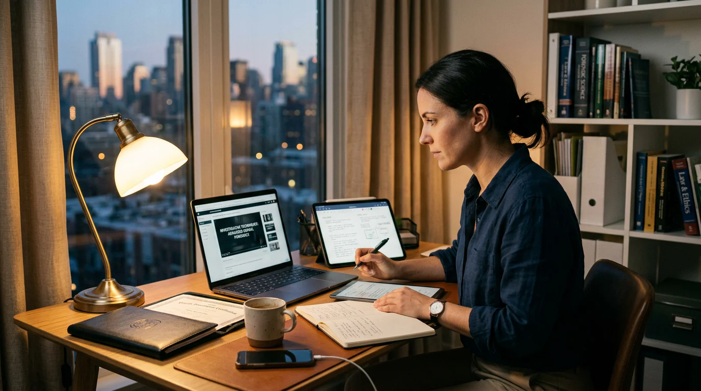 Online investigator continuing education study session