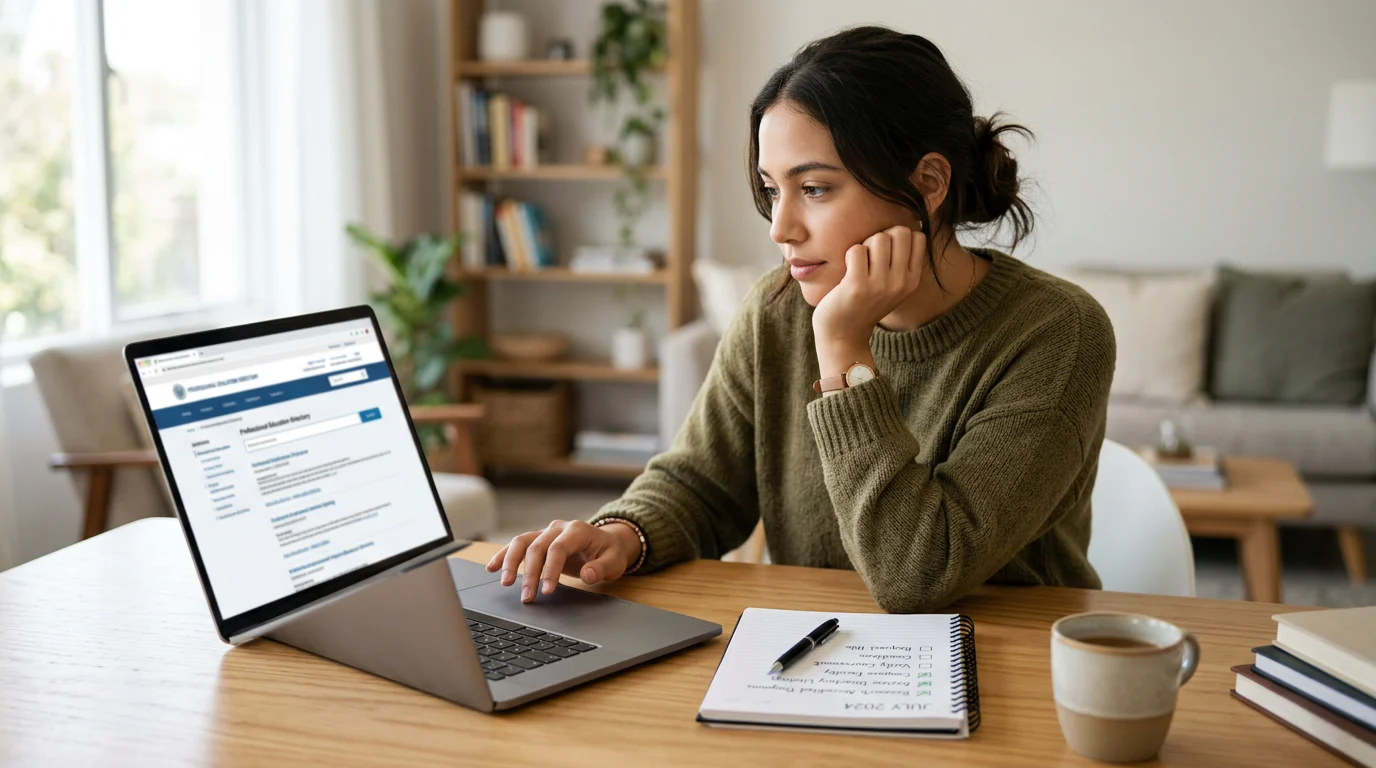 Candidate checking official learning partner status