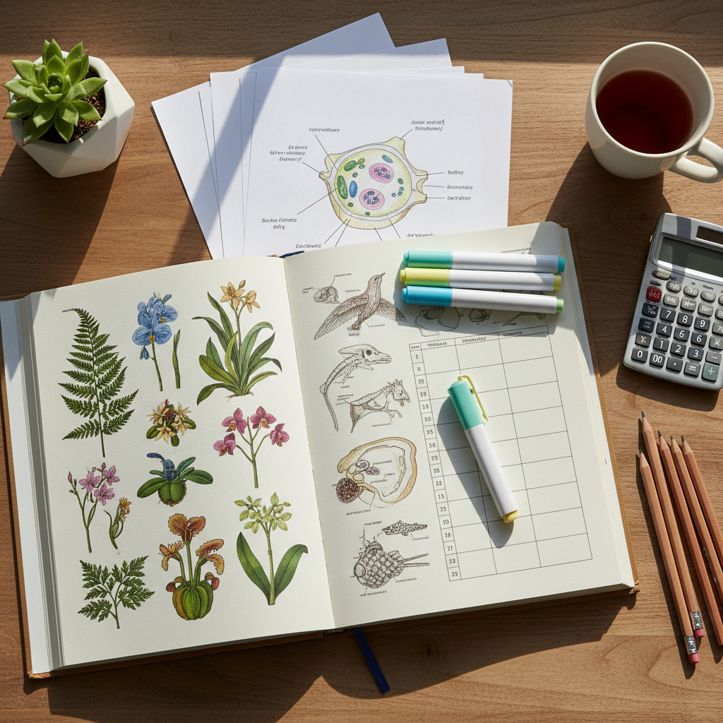 Biology coverage audit with textbooks and timetable