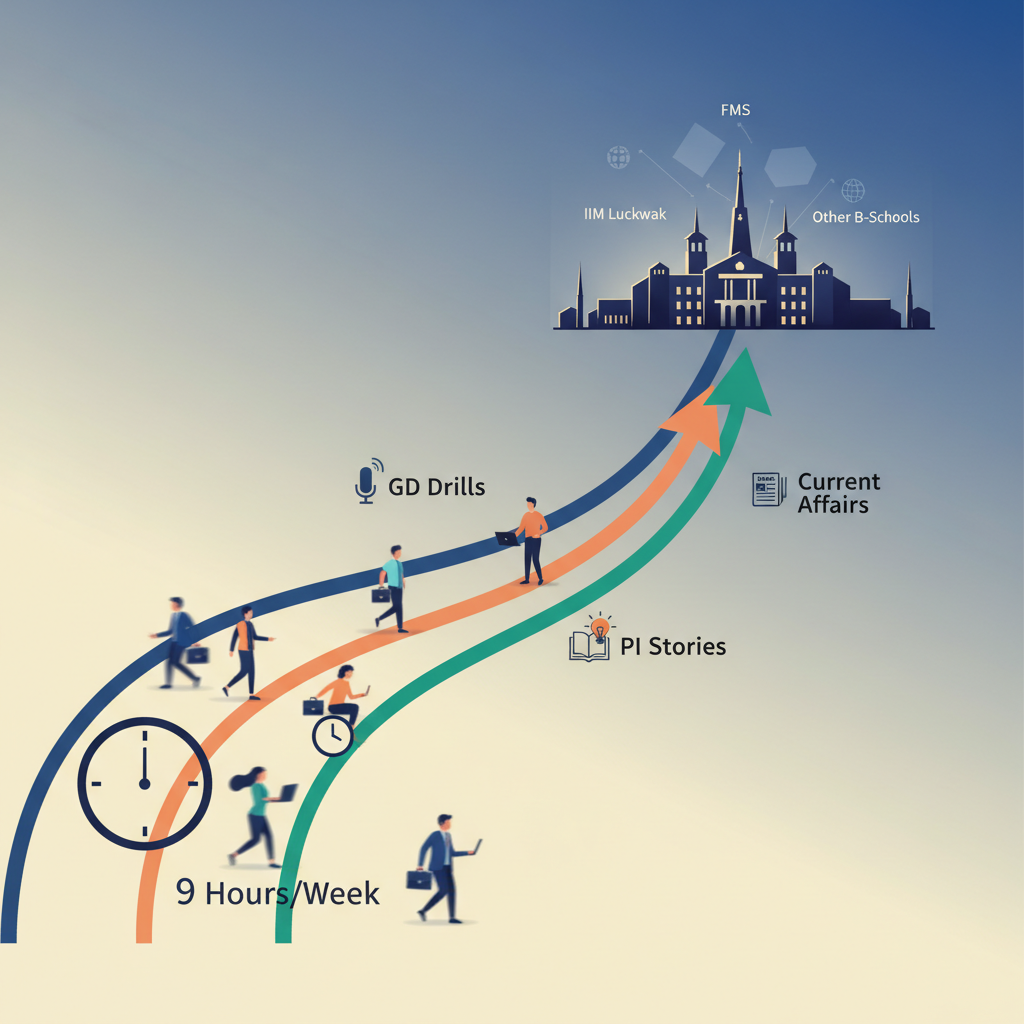 6-Week GD-PI Prep for Working Professionals: The 3-Track System for IIM Lucknow, FMS and Other B-School Calls