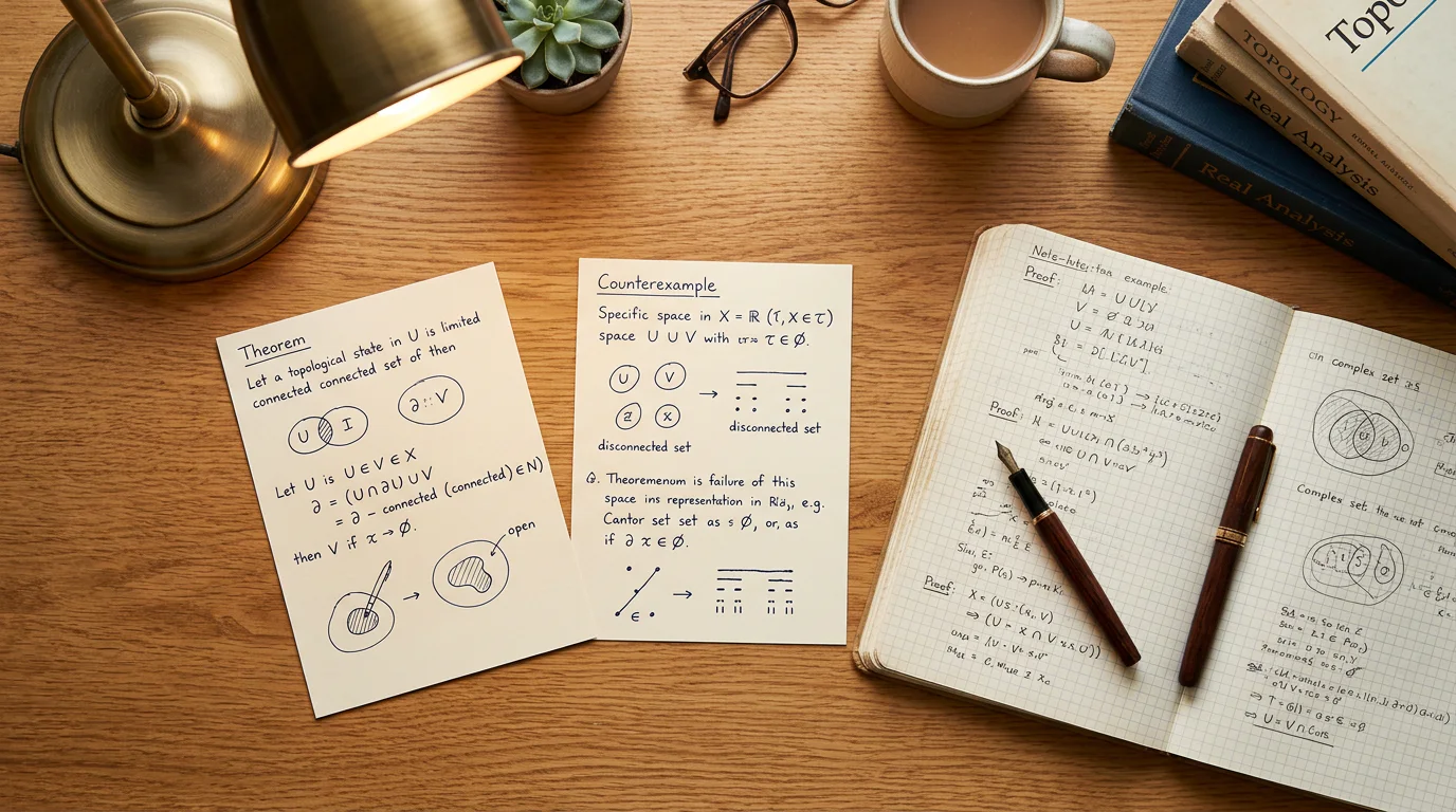 Topology theorem and counterexample study cards