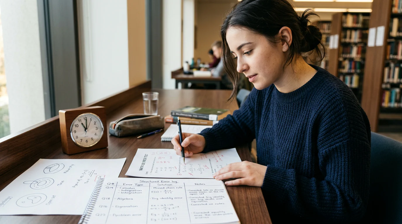 Mathematics mock-test post-mortem worksheet