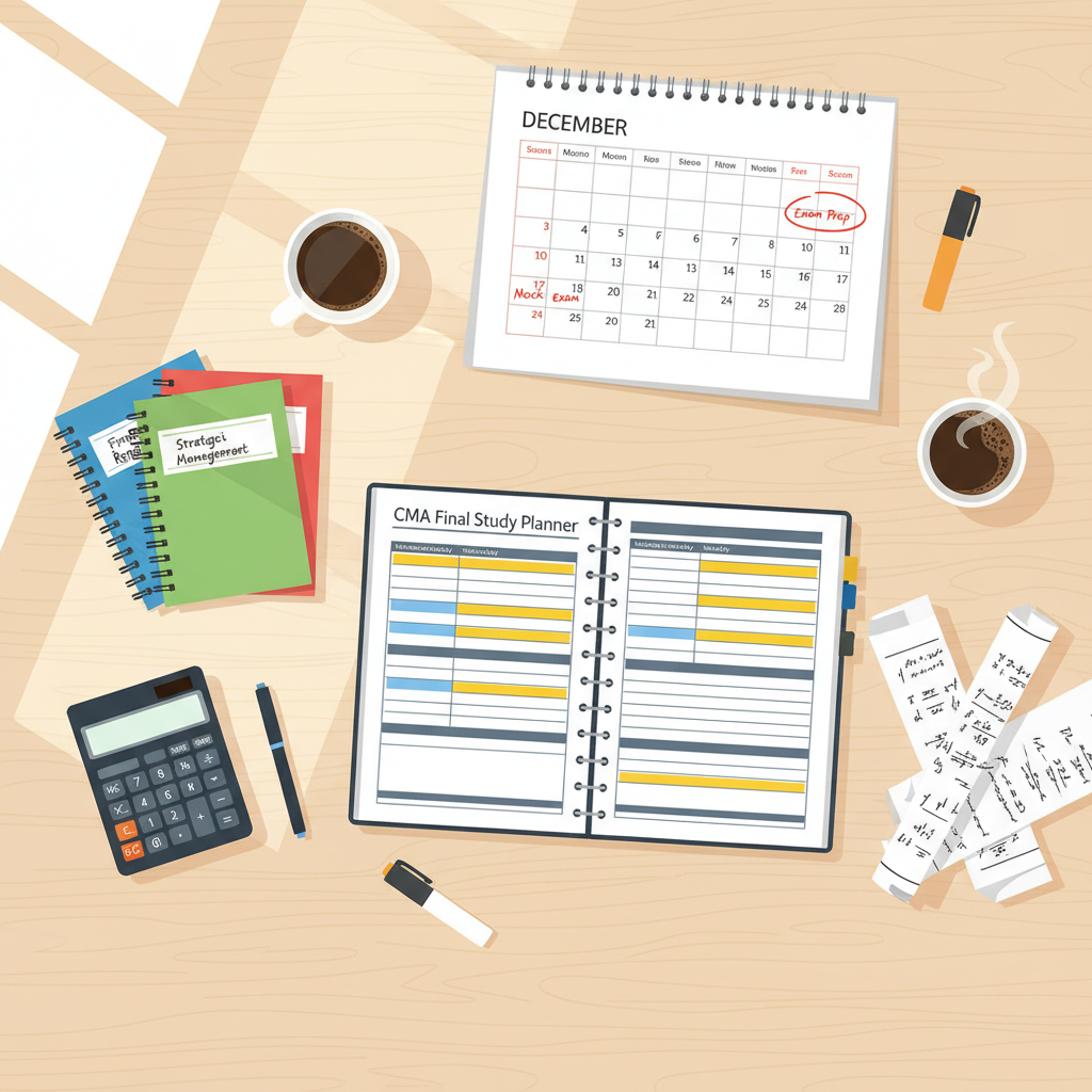 CMA Final study plan organized by groups and subjects