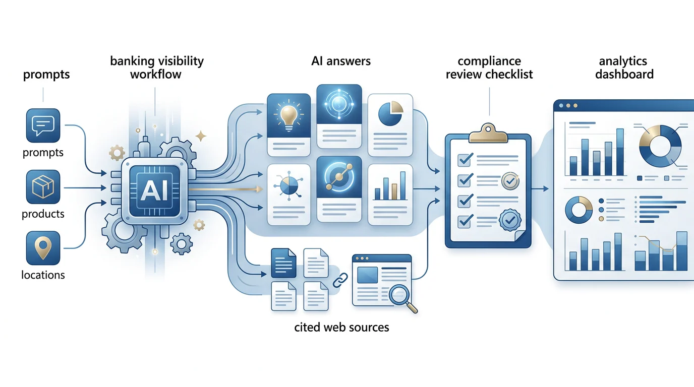AI visibility measurement workflow for banks