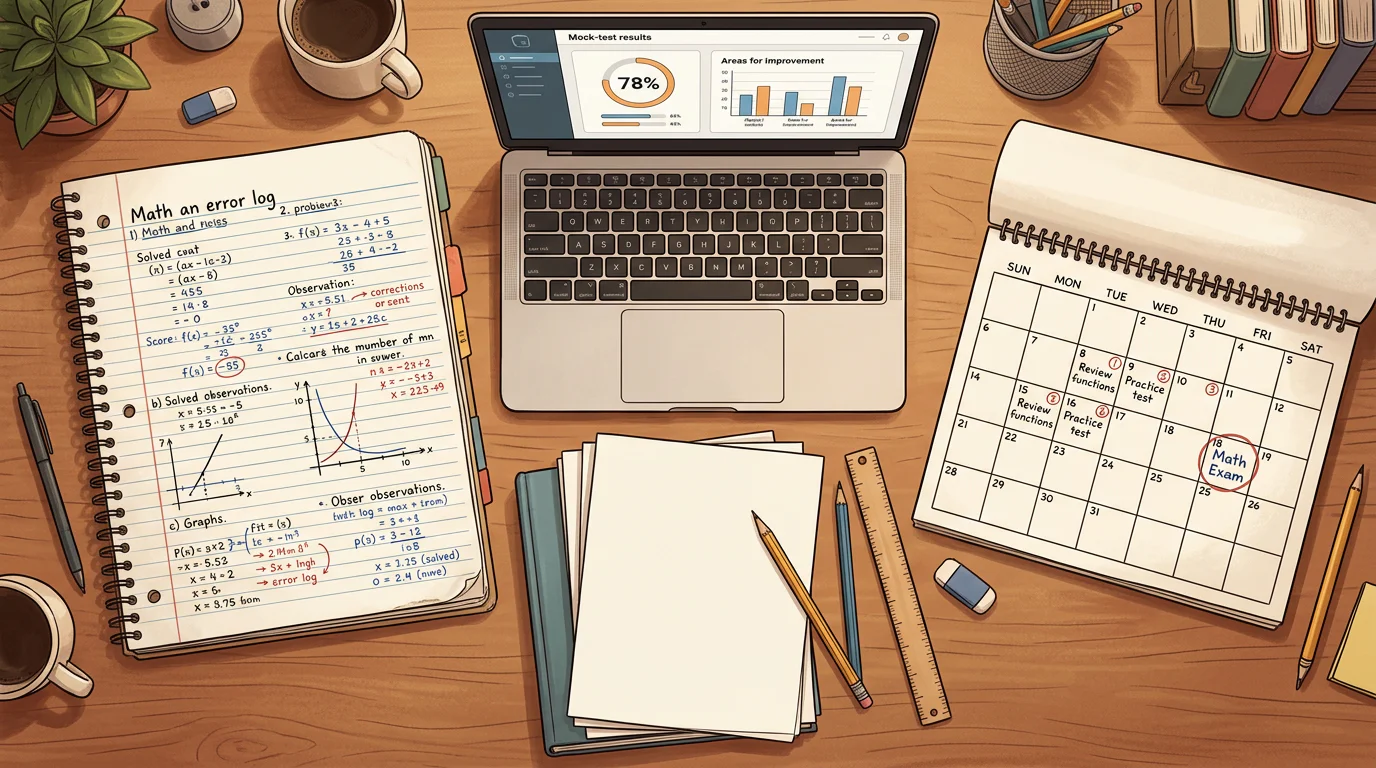 Mathematics mock-test correction loop