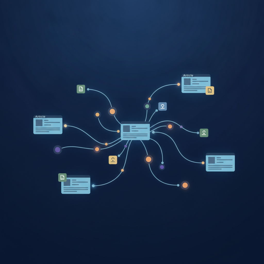 Semantic content map with linked evidence nodes