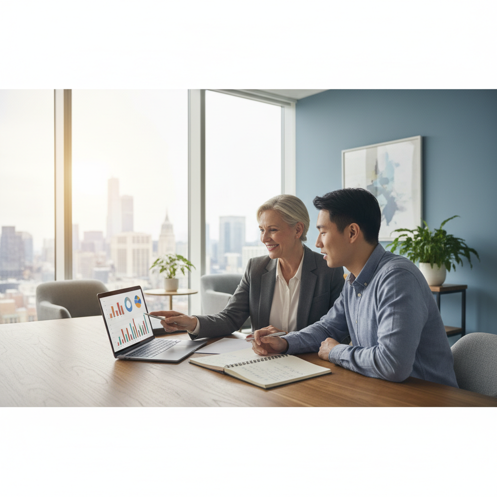 A personalized one-on-one mentoring session between a professional tutor and a student.