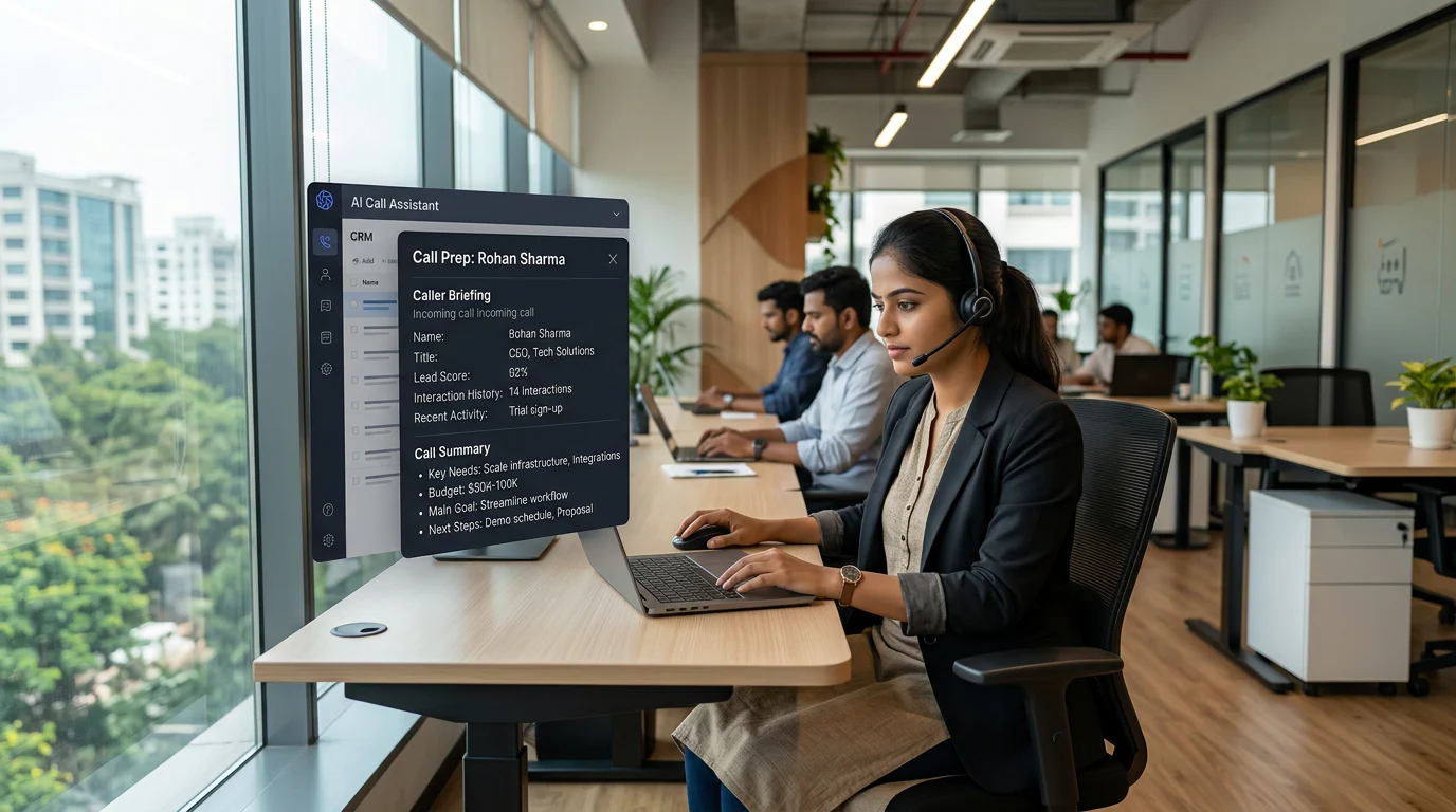 Warm transfer from AI call assistant to sales representative