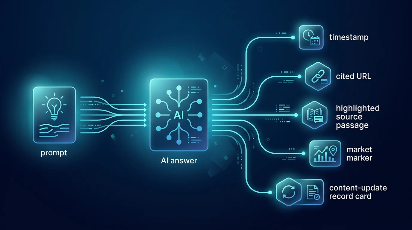 Auditable AI citation event workflow