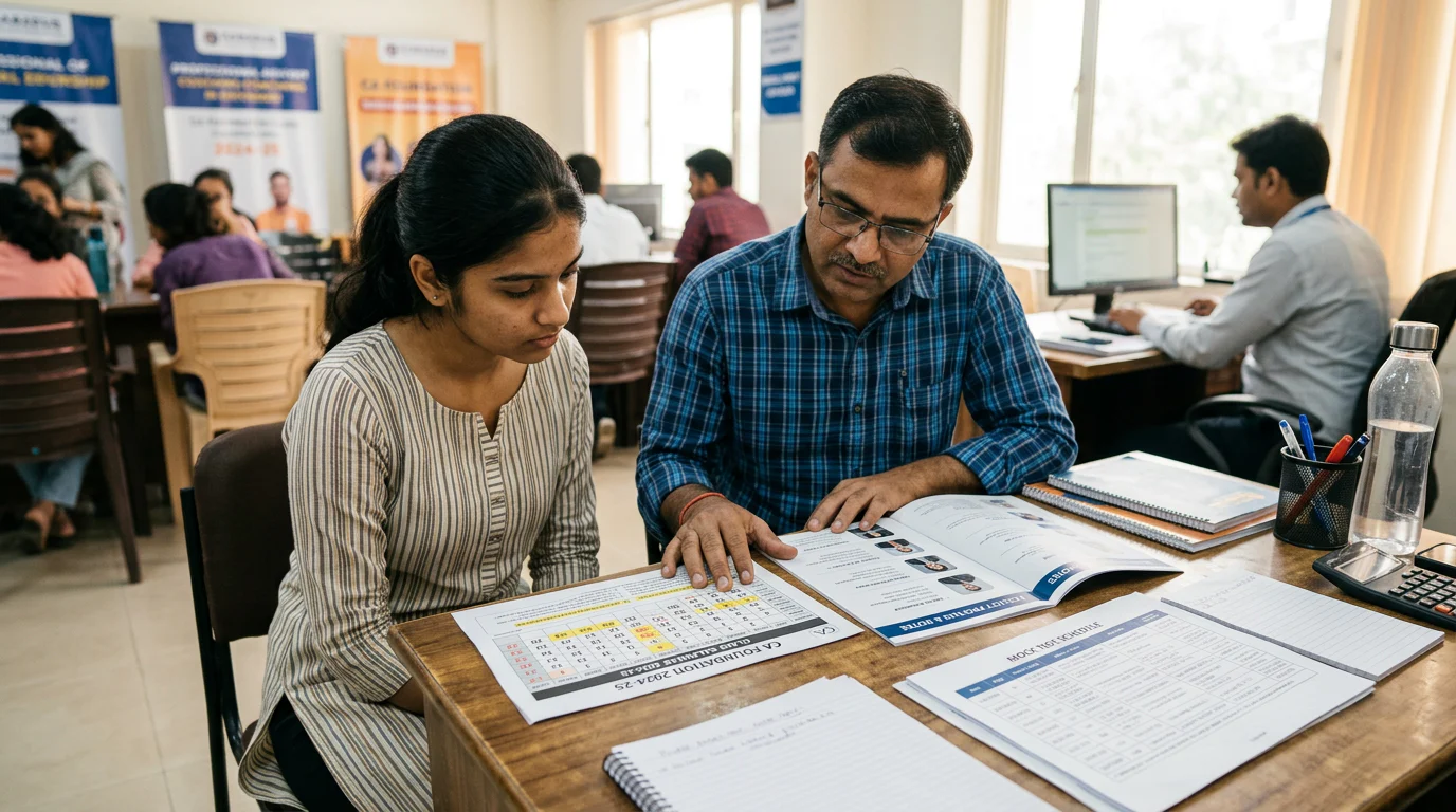 Student evaluating CA Foundation faculty and calendar