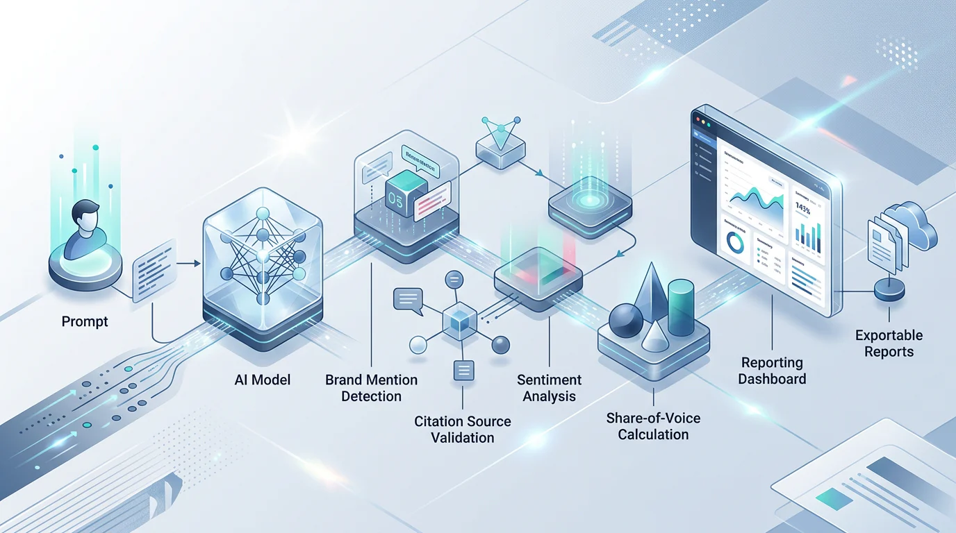 AI visibility evidence trail from prompt to report