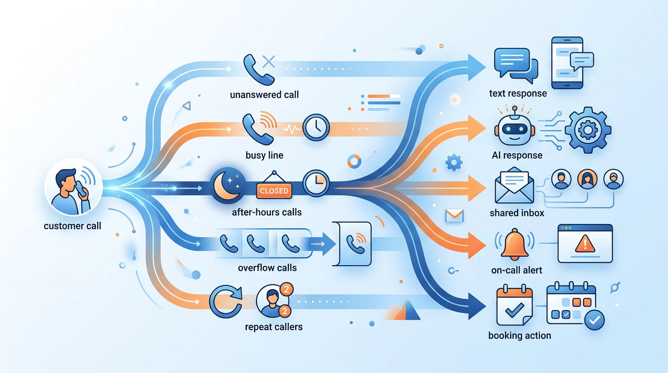 HVAC missed-call response decision tree