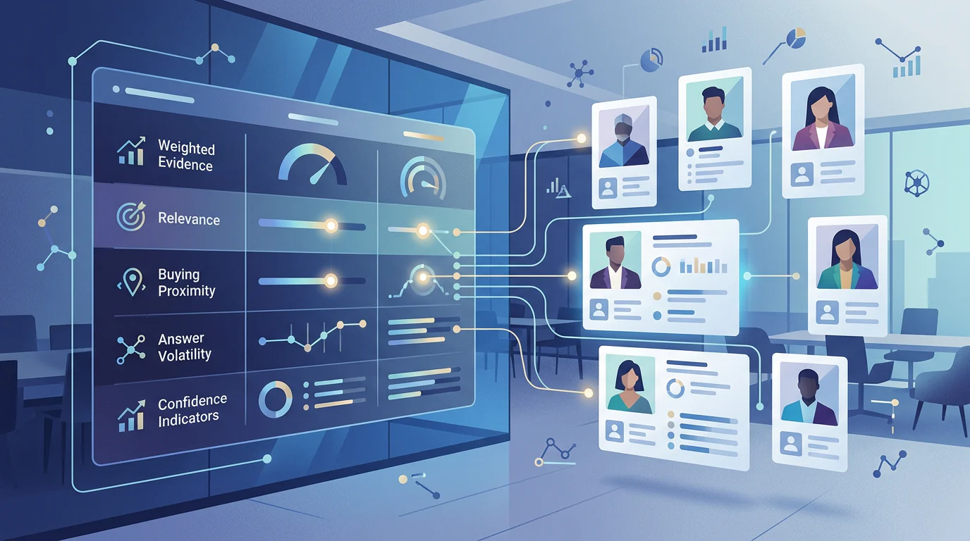 Buyer prompt validation scorecard with intent and evidence signals
