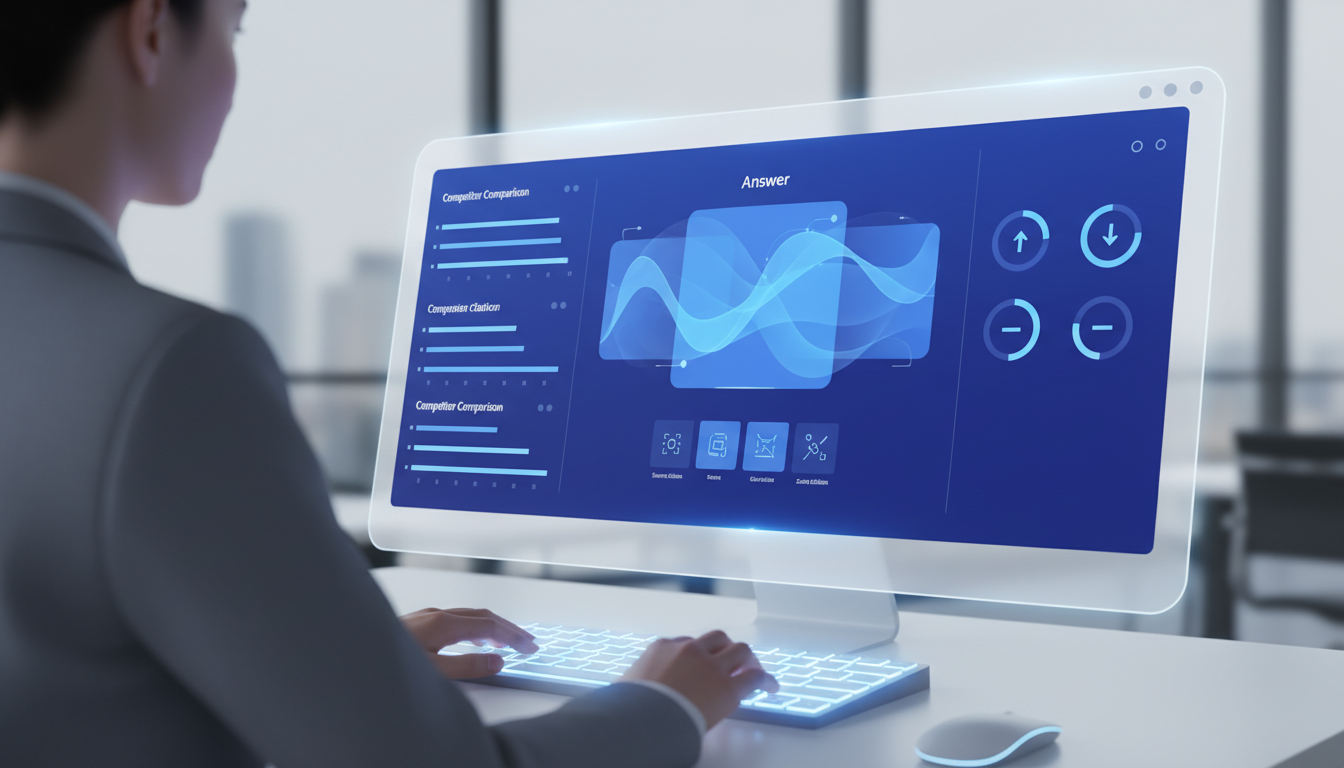 Marketing leader reviewing AI answer evidence