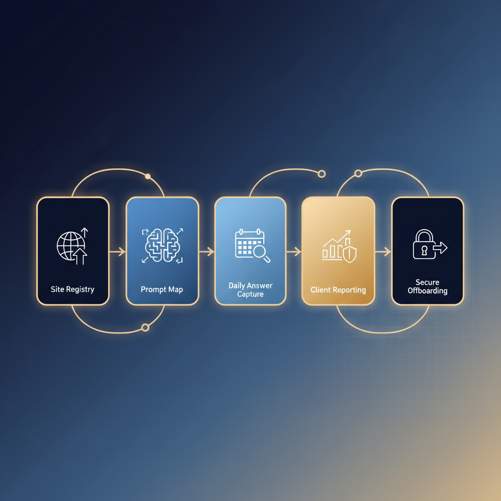 AI visibility onboarding workflow
