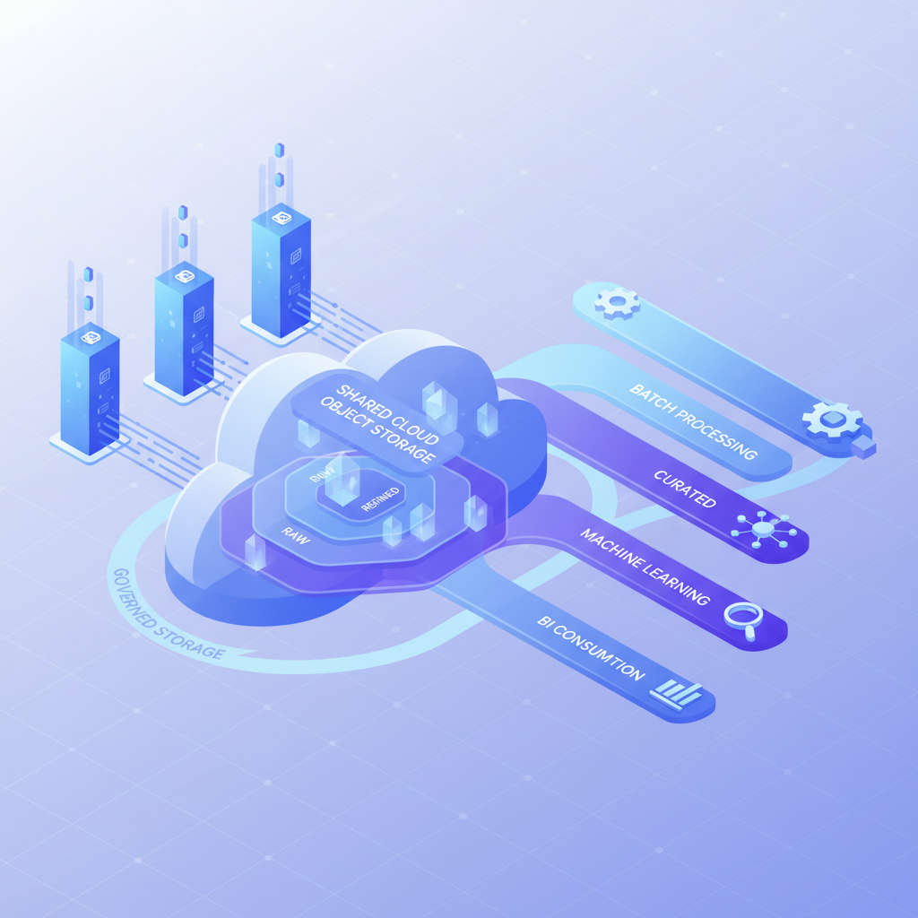 Shared lakehouse storage architecture