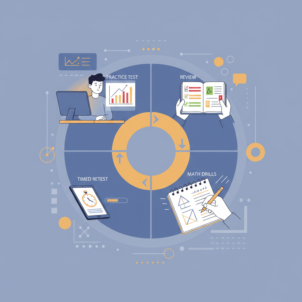 Mock exam feedback loop for mathematics preparation