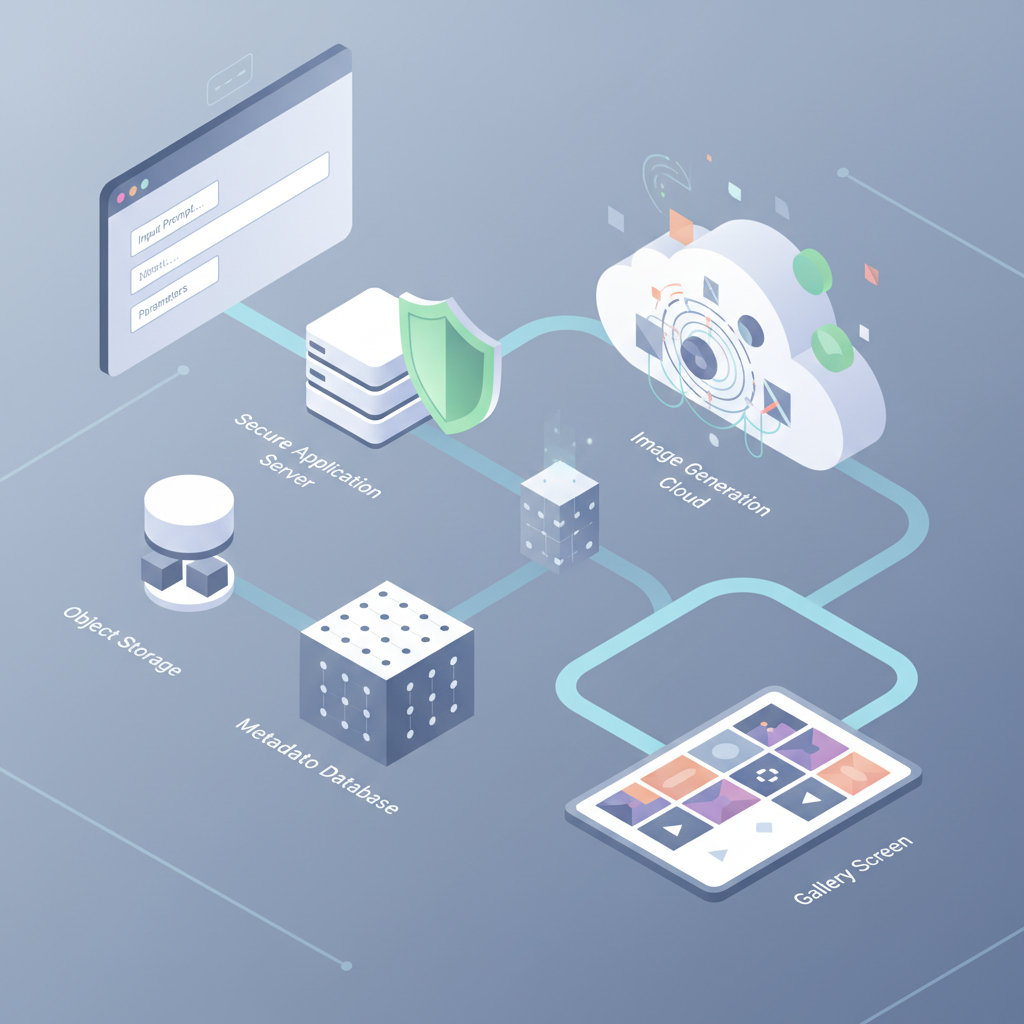 Text-to-image app prototype architecture