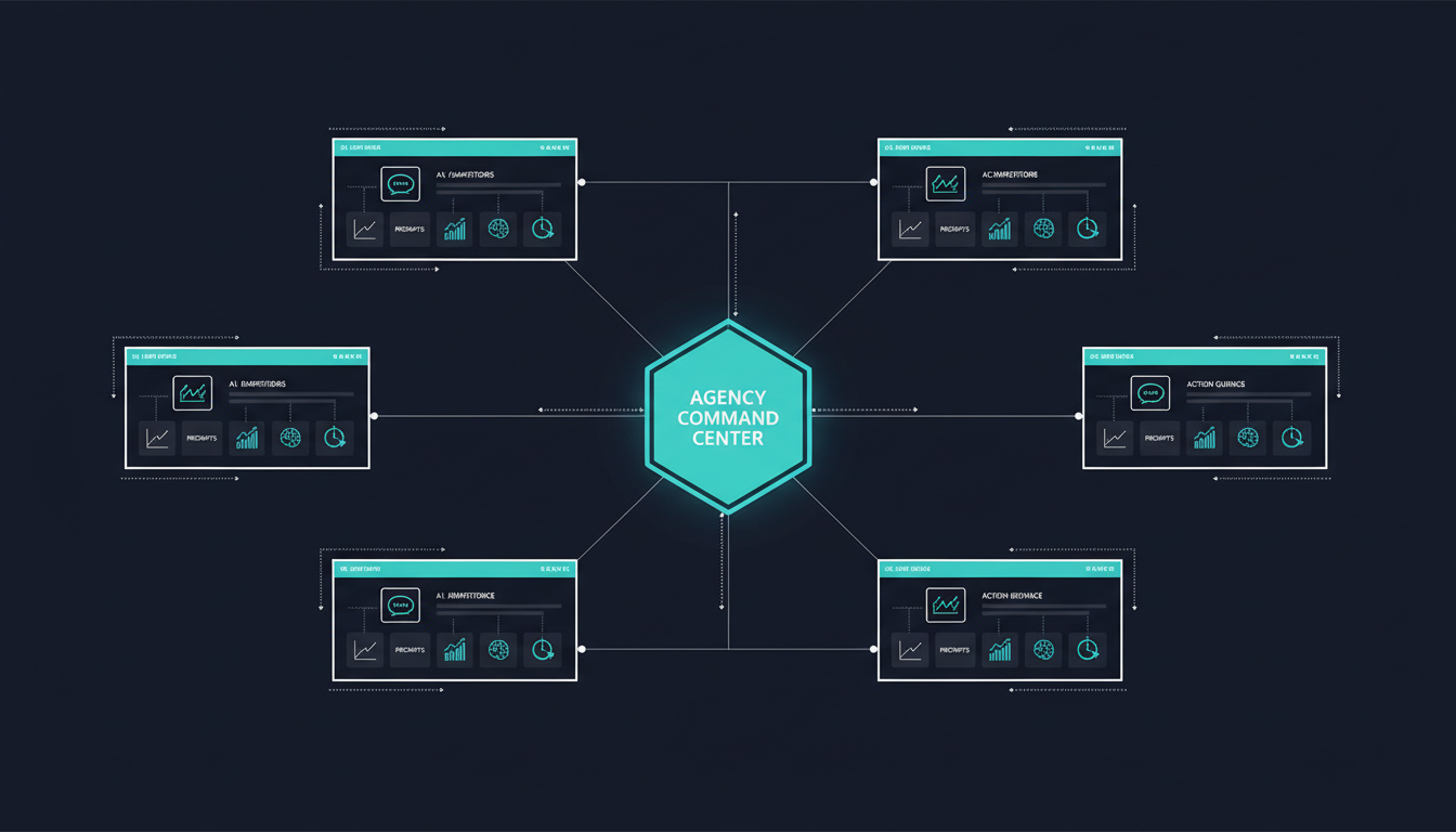 Workflow for isolated multi-client AI visibility monitoring