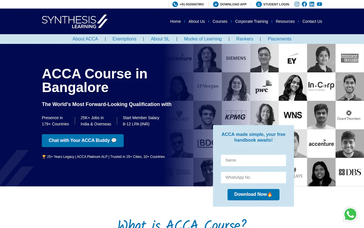 Synthesis Learning's website