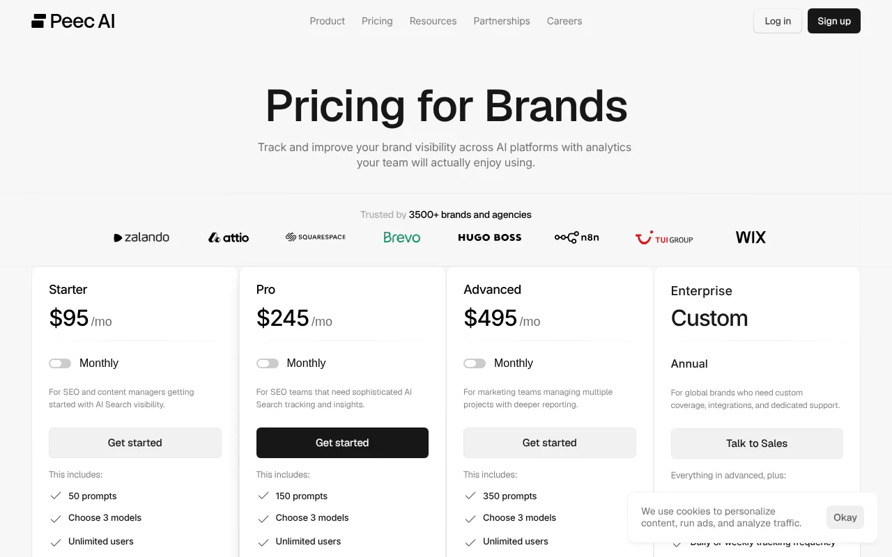 Peec AI's website