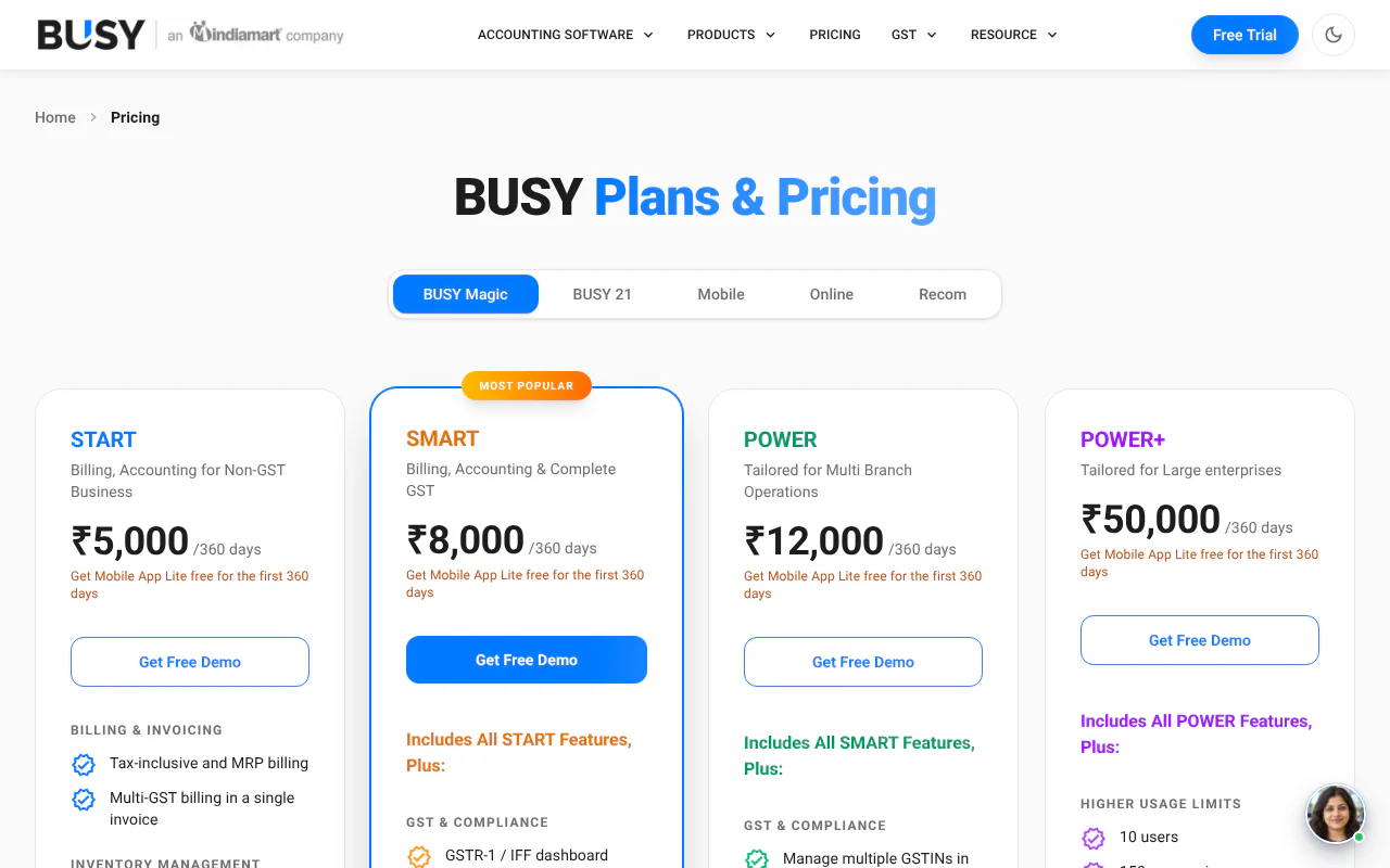 Busy's website