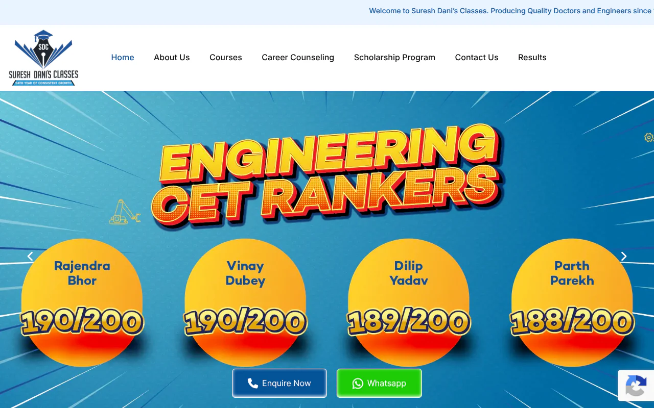Suresh Dani's Classes's website