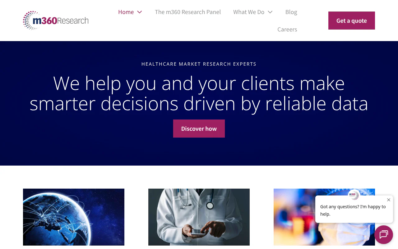 m360 Research's website