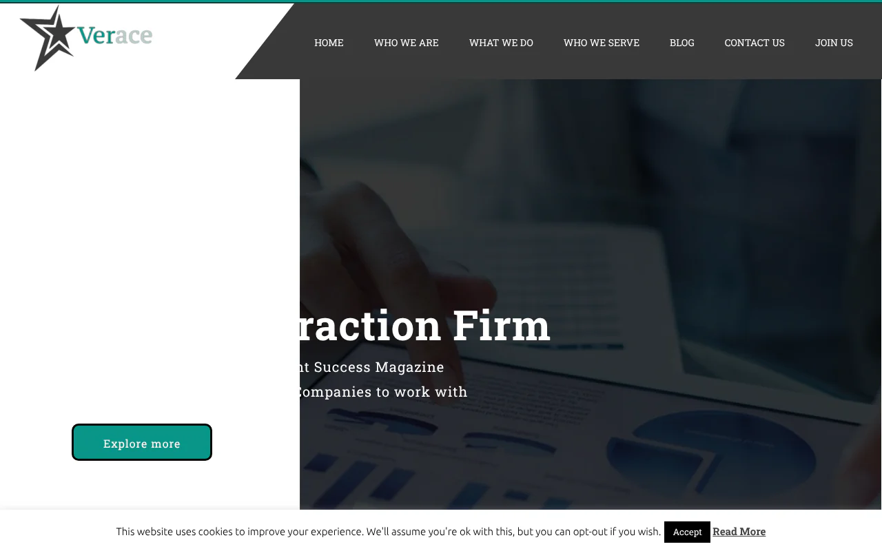 Verace Market Research's website